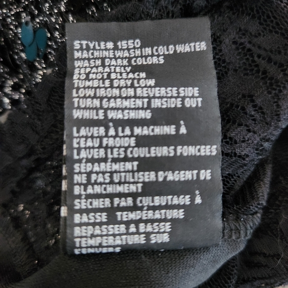 RED LONDON Sequin lace top, size M-L - Picture 7 of 7